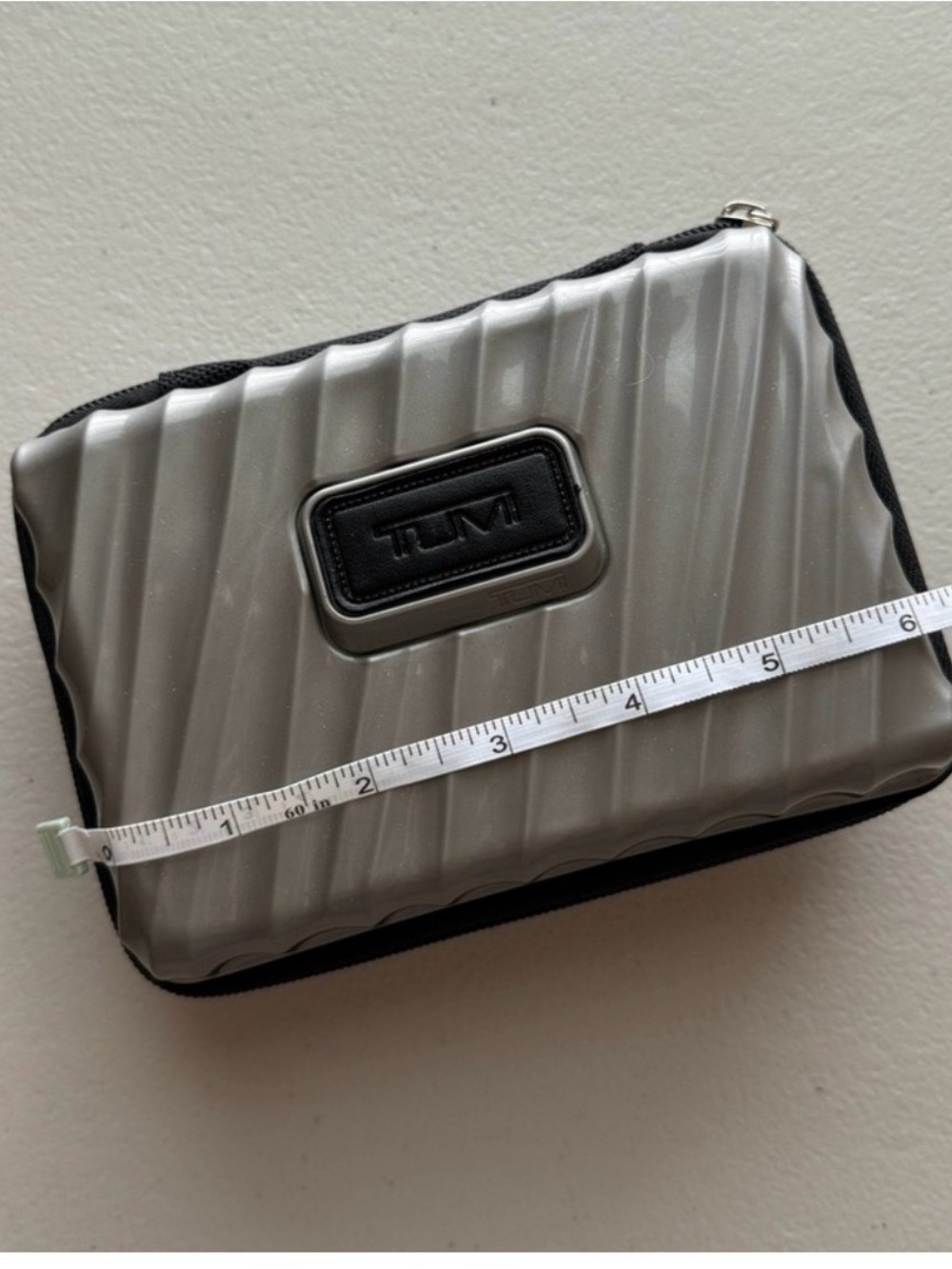 Tumi Metallic Silver Hard-Shell Toiletry Case
